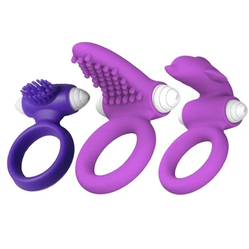 3 Veidu Dzimumlocekļa kavēšanās gredzenu Vibrators vīriešiem Gailis seksa gredzens Pirksta Vibrators seksa rotaļlietas sievietei Klitora Anillo vibrador Pāris rotaļlietas