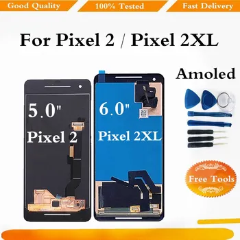 Amoled Google Pikseļu 2 2XL LCD Displejs, Touch Screen Digitizer Pikseļu 2 Pixel 2 XL Ekrānu Nomaiņa Ar Instrumentiem