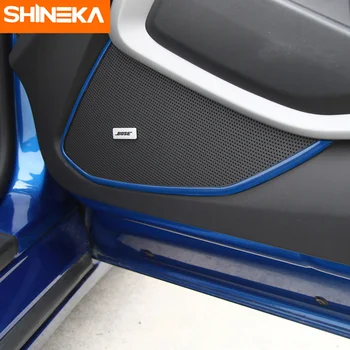 SHINEKA ABS 4 Krāsas Durvju Interjera Sperker Apdare, Apdares 6th Gen par Chevrolet Camaro 2017+ Auto Stils Aksesuāri