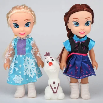 2gab/komplekts Disney Princess Cute Lelle Anna Elsa Sniega Karaliene PVC Modeli, Rotaļlietas, Lelles Bērniem meitenītes Dzimšanas dienas Dāvanas Ar Mazumtirdzniecības Kastē