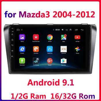 9 collu 2din Android 9.1 Auto Stereo Radio Multimediju par Mazda3 Mazda 3 2004-2012 GPS Navigācija, Bluetooth, WIFI