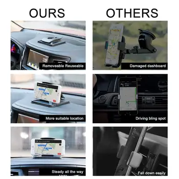 Fimilef mobilā Tālruņa Turētāju Automašīnas Tālruņa Mount, Izturīgs Dash Automašīnas Vējstikla Stiprinājums Turētāja Statīvu Silikona Spilventiņu Paklāji iPhone