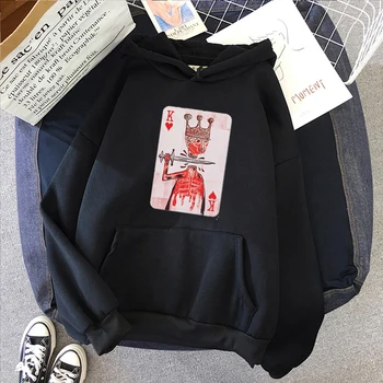 Jean Michel Basquiat Karalis Kāršu Vīriešu sporta Krekls hoodies Streetwear Smieklīgi Izdrukāt Vēja rudens silts Gadījuma unisex Drēbes