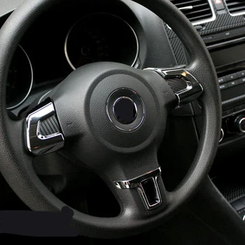 Stūre Vāka Uzlīme ABS Chrome Apdare Piederumi Gadījumā, Volkswagen, VW GOLF 6 MK6 POLO JETTA MK5 Bora Automašīnu Stils