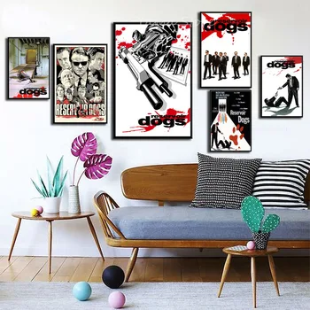 Reservoir Dogs Kventina Tarantino Klasisko Filmu Sērijas Vintage Māksla, Glezniecība, Zīda Gleznas Plakāts, Sienas, Mājas Dekoru картины на стену