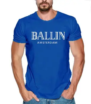Jaunas Vasaras Modes Vīriešu Apģērbu O-veida Kakla Ballin Amsterdamas Grafiskais Unisex T-krekls Vīriešiem ar Īsām Piedurknēm T Krekls Foršs Kokvilnas t-veida Krekls