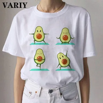 Modes avokado t krekls sieviešu apģērbu harajuku grunge īsām piedurknēm kawaii Grafikas 90s sieviešu krekli smieklīgi vegāns sieviešu t-krekls