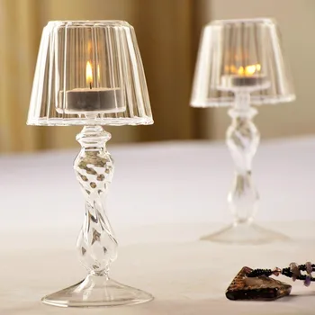 ELETON Sveču Turētāju, Caurspīdīga stikla svečturis lampas turētājs citām Eiropas stila kāzu Mājas Iekārtojuma radošo rotājumi