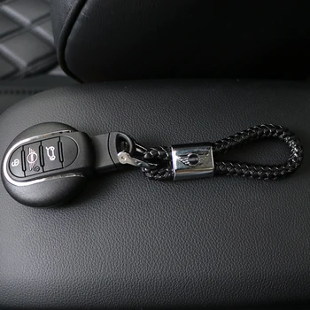 Auto Keychain Ādas logo, Atslēgu, Gredzenu, matu Veidošanas Piederumi BMW MINI Cooper S F54 F55 F56 F60 R55 R56 R60, R61 TAUTIETIS kluba biedrs