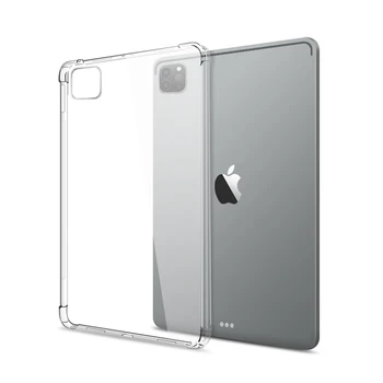 Caurspīdīgs Gadījumā ar Apple iPad Pro 11 Mīksta Silikona Anti-Triecienizturīgs Skaidrs Tabletes Lietā Par iPad Pro 12.9 collu 2020. gadam Aizmugurējo Vāciņu