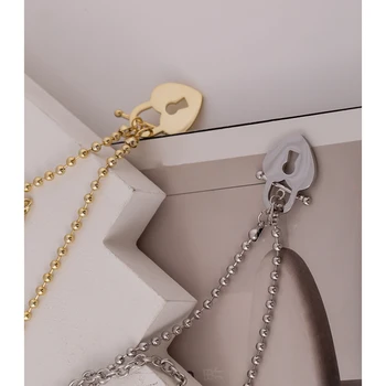 Yhpup Modes Sirds Atslēga Kārtojumu Kulons, Kaklarota, Moderns Zelta Metāla Tekstūru Vara sānslīdi kaklasaite Kaklarota Sievietēm ожерелье 2020