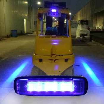 Zila Sarkana LED Pacēlāju Drošības Light Spot Gaismas Noliktavā Drošu Brīdinājuma Gaismas, 9V-60V Pacēlāju Forktruck Zila Sarkana Bīstamās zonas LED