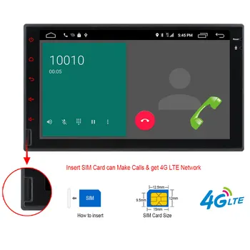 Ownice C500 Android 6.0 2G RAM 1024*600 2 din Universālais GPS Navigācijas BT Radio Stereo Audio Atskaņotājs Atbalsta 4G SIM LTE Tīkla