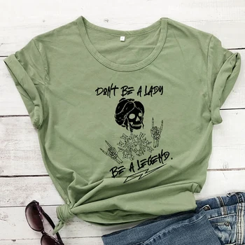 Nevajag Dāma Ir Leģenda T-krekls Smieklīgi 90s Meitene Jaudu, Grafisko Tee Krekls Top Gadījuma Sievietēm ar Īsām Piedurknēm Melnā Feminisma Tshirt