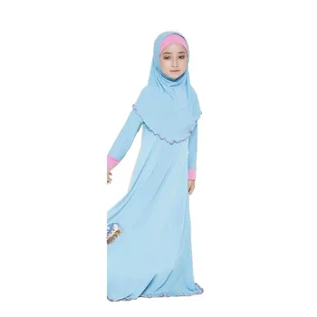 Divas Tradicionālo Cartoon Kids Apģērba Modes Bērns Abaya Musulmaņu Meitene Kleita Jilbab un Abaya Islāma Bērnu Kleitas