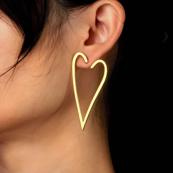 Baoyan Classic Dobi Sirds Earrrings Modes Ģeometrija Paziņojumu Auskari Nerūsējošā Tērauda Zelta Zvaigzne Tērauda Auskari Sievietēm