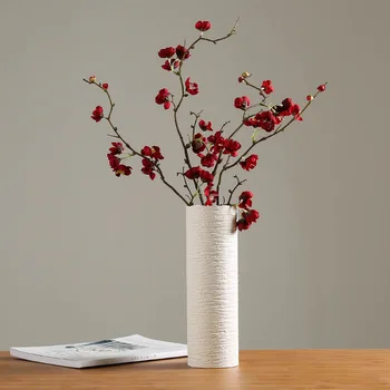 Balta Vāze Keramikas Vāze Home Decoration Accessories Sauso Ziedu Mūsdienu Minimālisma Literatūras Vāzes Ziediem Ev Dekorasyon