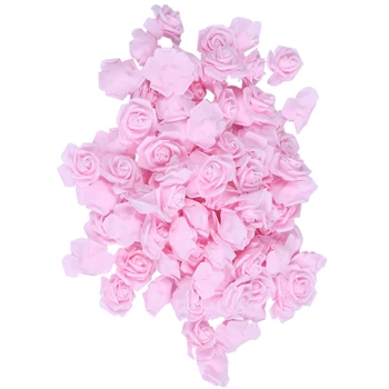 Augstas Kvalitātes 100gab / maiss 6cm Putu Rožu Galviņas, Mākslīgo Ziedu Galvas, Kāzu Dekorēšana(rozā)