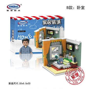 XINGBAO creator, Pilsēta Sērijas Dzīvojamā Māja Rīcības Attēls Modelis Komplektu, Celtniecības Bloki, Ķieģeļi, Izglītojošas Rotaļlietas Bērniem DIY Dāvanas