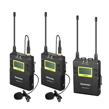 Saramonic UwMic10 Broadcast UHF Bezvadu Kameras Lavalier Mikrofons Sistēmas, Raidītāji un Uztvērēji, kas DSLR Kameru un Videokameru