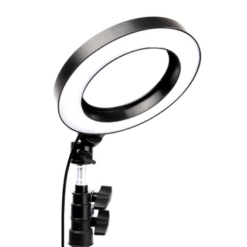 Aptumšojami LED Ring Light Selfie Gredzens Luktura Foto Apgaismojums ar Statīvu Moblie Tālrunis Skava Skaistumu aizpildīt gaismas