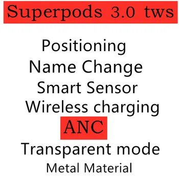 JAUNU Superpods 3.0 tws ar Pozicionēšanas Nosaukuma Maiņa, Viedo Sensoru Bezvadu lādēšanas ANC Trokšņa Samazināšanas Pārredzamu režīmu