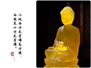 Tibetas Budismu, Dzeltena stikla Budas Glazūru Stikla Budas statuja