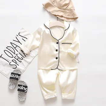 Baby Kids Sleepwear Meiteņu, Zēnu Pidžamas Toddler Bērnu Zēniem Ar Garām Piedurknēm Cietā Topi+Bikses Pidžamas Tērpiem, Bērnu Nightclothes