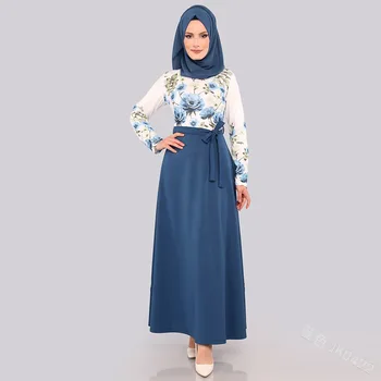Ziedu Abaya Musulmaņu Hijab Kleita Sievietēm Dubaija Turcija Puse Nakts-line Kleitas Islāma Apģērba Marokas Kaftan Drēbes Djellaba