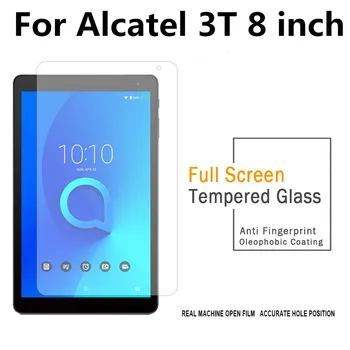 9H tablete Rūdīta Stikla Alcatel 3T 8 Planšetdatoru 8.0 collu ekrāna aizsargs, stiklu Plēves
