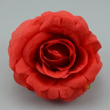 100gab 9cm Lielu Mākslīgo Rožu Ziedu Galvas, Mājas Kāzu Dekorēšana DIY Vainags Dāvanu Kastē Scrapbooking Lielo Zīda Ziedi