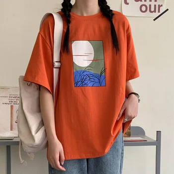 Vintage Japāņu Estētikas T-krekls Sievietēm Dāmas Meitene Īsām Piedurknēm Harajuku Grafiskais Tee Krekls Top korejiešu Stilā Ulzzang Tshirt