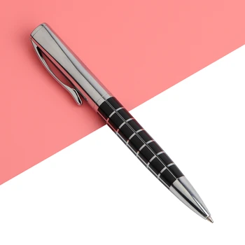 4GAB/DAUDZ GENKKY Rotējošu metāla lodīšu pildspalvu nerūsējošā tērauda lodīšu pildspalva tērauda bar eļļas pildspalvu tirdzniecības kancelejas preces, pildspalvas, Rakstot 0.7 mm