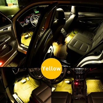 LED Lentes RGB Tālvadības Automašīnu Dekoratīvie Atmosfēru Lukturi VW Golf 4 5 6 7 Jetta MK6 Passat B5 B6 B7 B8 Polo GTI 6R T5 Augšu