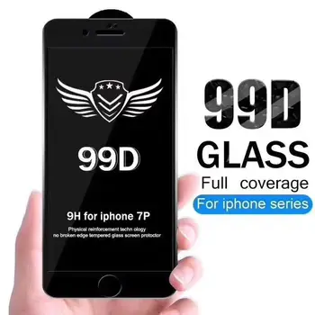 99D Pilnībā Segtu Rūdīts Stikls iPhone 7 8 Plus X Xs Max XR Stikla Filmu iPhone X Xs Max XR 7 8 Plus Brilles Aizsargs Filmu