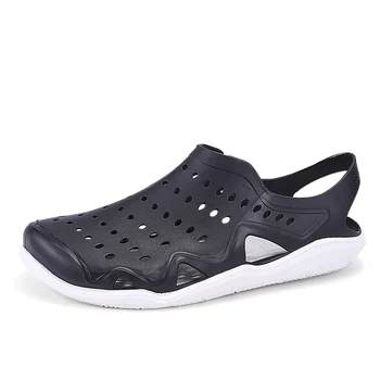 Hombres sandalias Podu LiteRide agujero zapatos Crok zuecos de goma para hombres Unisex calzado para jardín negro Cro