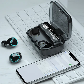 LIGE Bluetooth Bezvadu Austiņu 9D Stereo Sporta Bluetooth 5.0 Austiņas HD LED Displejs Ūdensizturīgs Earbuds Austiņas ar Mic