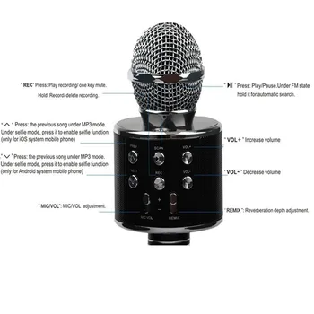 WS 858 USB bezvadu mikrofons profesionālās kondensatoru karaoke mikrofons bluetooth stāvēt radio mikrofon studio ierakstu studijā WS858