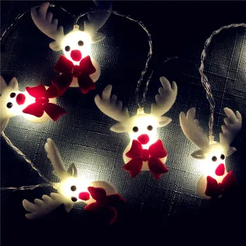 3m 20 Led Sniegavīrs Elk String Gaismas Led Garland Dekori Ziemassvētku Rotājumi Mājās Navidad Koka Dekors Pasaku Ziemassvētku Gaismas