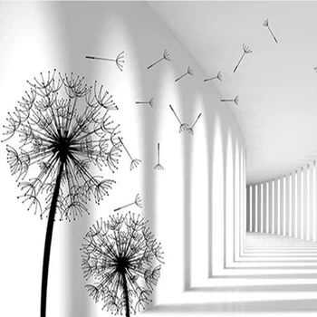 Pasūtījuma Sienas Tapetes 3D Koridora Pieneņu Kosmosa Fresco Dzīvojamā Istabā, TV Dīvāns Fona Sienas Uzlīmes 3D Ūdensizturīgs Tapetes