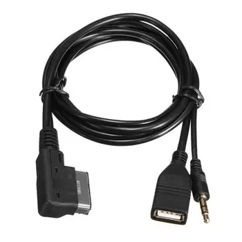 3,5 mm AUX Audio Kabeli, Mūzikas MDI AMI MMI Interfeiss USB Lādētājs Adapteris A6L A8L Q7 A3 A4L A5 A1 S5 Q5 ar AMI