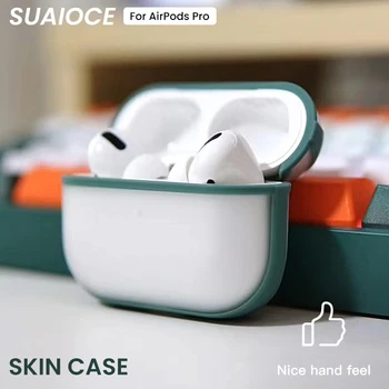 SUAIOCE Apple AirPods Pro Gadījumā, Bezvadu Bluetooth Austiņas Gadījumā, Caurspīdīga Lietā Aizsargcimdus Airpod 3 Putekļu Aizsargs Vāciņu