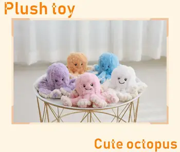 1pc Radošo Plīša Astoņkāji Karikatūra Lelle, Baby Sleeping Nomierinātu Rotaļlietas Mīkstās Kawaii Plīša Pildījumu Dzīvnieku Rotaļlietas Bērniem