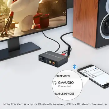 AIXXCO 192 khz Bluetooth APK Digitālā uz Analogo Audio Pārveidotājs ar Bluetooth Uztvērējs Ar Skaļuma Kontroli