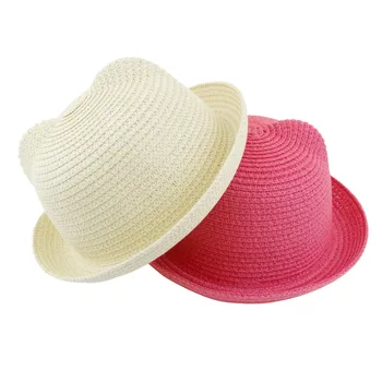 Auss saulessargs cepure vasaras cepure Bērniem salmu cepure, bērnu cepures, zēns un meitene, Vasaras Cepurīte Bērniem Cietā Beach Panamas Cepures 