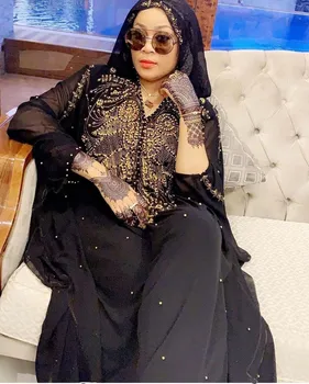 Violeta Āfrikas Kleitas Sievietēm Dashiki Dimanta Pērlītes Āfrikas Drēbes Abaya Dubaija Drēbes Vakarā Ilgi Musulmaņu Kleita Kapuci Cape