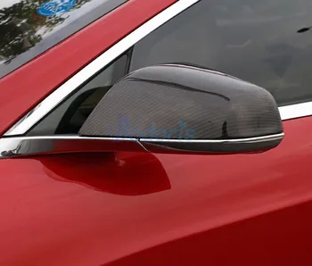Oglekļa Šķiedras Krāsu Sānu Spoguļa Vāks Durvis Atpakaļskata Pārklājums Panelis-2019 Auto-stils Par Tesla Model S Piederumi