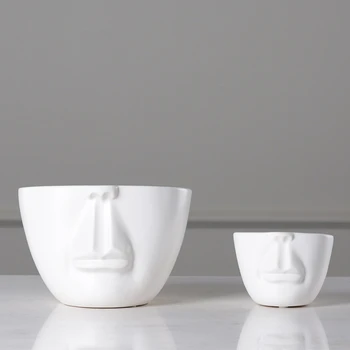 Ķīnas Jingdezhen Balta Porcelāna Vāzes Modernā Stilā Keramikas Sejas Vāzes Kāzu Mājas Apdare Birojs Ziedi 17