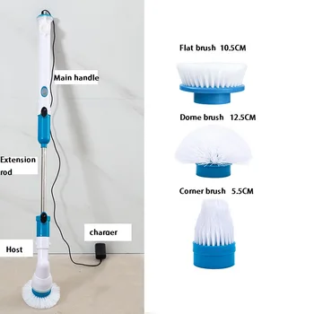 Mājas Elektrības Tīrīšanas Birste, Turbo Skrubis Regulējams Garums Ūdensizturīgs Tīrāku Vannas, Tualetes Birste, Virtuves Tīrīšanas Instrumentu Komplekts
