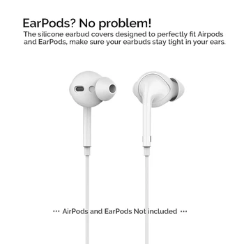 3 Pāri AirPods 2 Earbuds uz Lietu Anti-slip In-ear Eartips Vāciņi + auss cilpiņa Uzglabāšanas Somiņa Apple Airpods 2 Aksesuāri